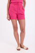 Freequent FQLAVA Shorts Fuchsia Purple Rose Linen Blend High Waist 122503