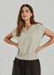 Freequent FQDUSTIN Fine-Knit Vest 211694 Beige