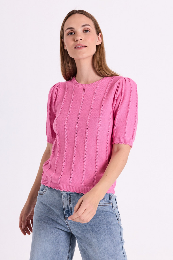 Freequent FQMORA Wild Orchid Embroidered Pattern Pullover 207446