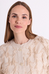 Freequent FQFOLLY 208157 Textured Fringe Jacket in Beige