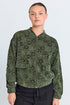 Freequent Green Mesh Bomber Jacket with Velvet Floral – 207142