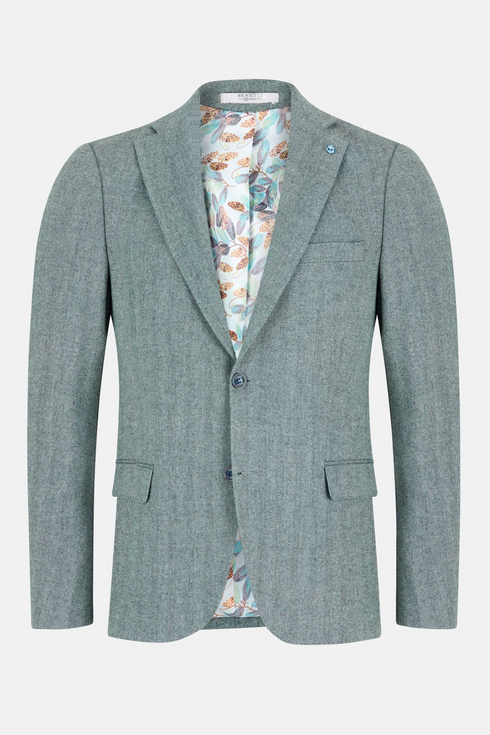 Benetti Enzo Forest Herringbone Blazer
