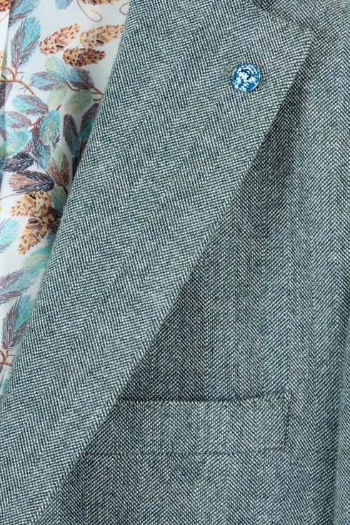 Benetti Enzo Forest Herringbone Blazer