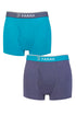 Farah Mens 2 Pair Plain and Stripe Bamboo Keyhole Trunks FCU375