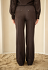Kimara Fenne Wide Leg Seamed Denim Trousers FENNE - Brown