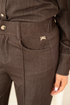 Kimara Fenne Wide Leg Seamed Denim Trousers FENNE - Brown