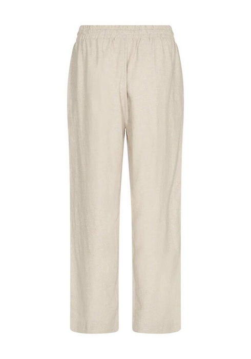 Freequent LAVA Ankle Pants Sand Melange Linen Blend 124620CB