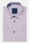 Benetti Menswear Finn Pink Short Sleeve Geometric Print Cotton Shirt