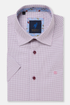 Benetti Menswear Finn Pink Short Sleeve Geometric Print Cotton Shirt