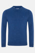 Benetti Franco Indigo Blue Crew Neck Knit Sweater