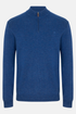 Benetti Franco Indigo Blue Quater-Zip Knit Sweater