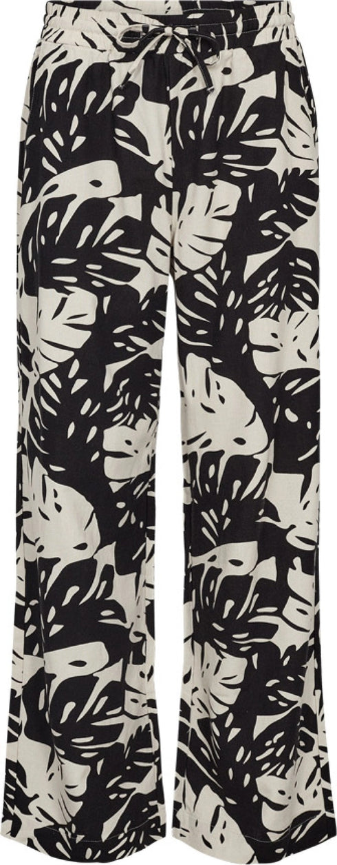 FreeQuent 206294 FQLavisco Floral Pants Beige and Black