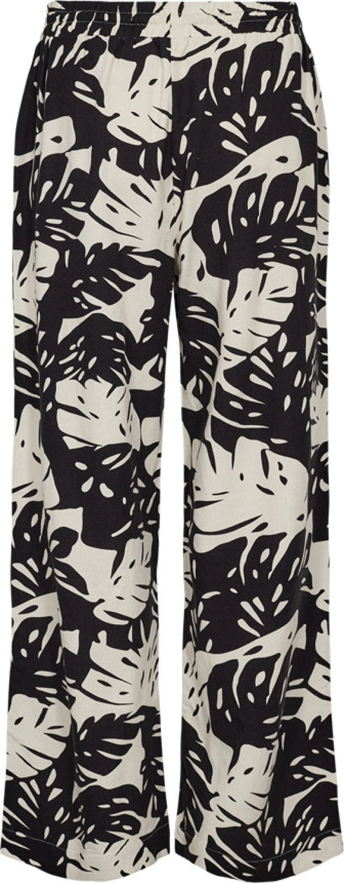FreeQuent 206294 FQLavisco Floral Pants Beige and Black