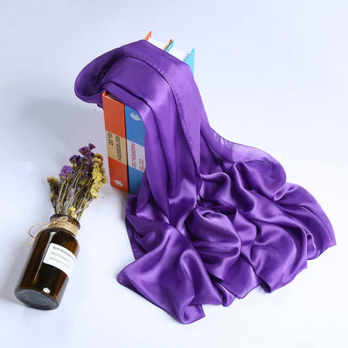 Dr Bear Plain Long Silk Wrap AA001B