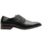 Goor Gibson 215 Men's Black Classic Textured Formal Lace-Up Shoes