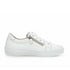 Gabor 63.334.21 White Low Sneakers with 2 Zips