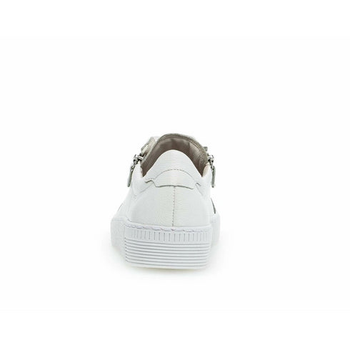 Gabor 63.334.21 White Low Sneakers with 2 Zips