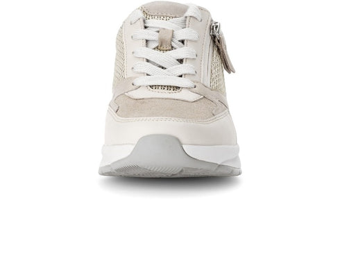 Gabor Rolling Soft Adora Women's Beige Metallic Reptile Detail Sneakers 86.878.33