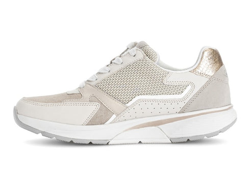 Gabor Rolling Soft Adora Women's Beige Metallic Reptile Detail Sneakers 86.878.33