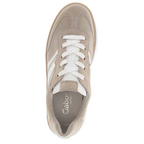 Gabor Dahma 86.475.33 Oasis & White Suede Metallic G-Width Comfort Sneakers