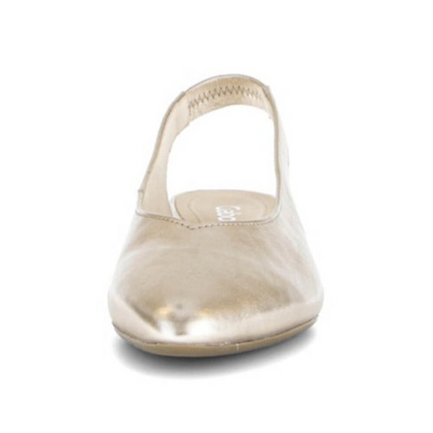 Gabor Mack 81.520.12 Beige Puder Leather Slingback Block Heels – Regular Fit