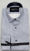 White Label Mens Tapered Fit Swirl Print Shirt 82200 Blue/Green