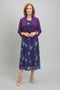 Via Veneto Plum & Mint Pattern Midi Dress and Matching Bolero V94 Mamy