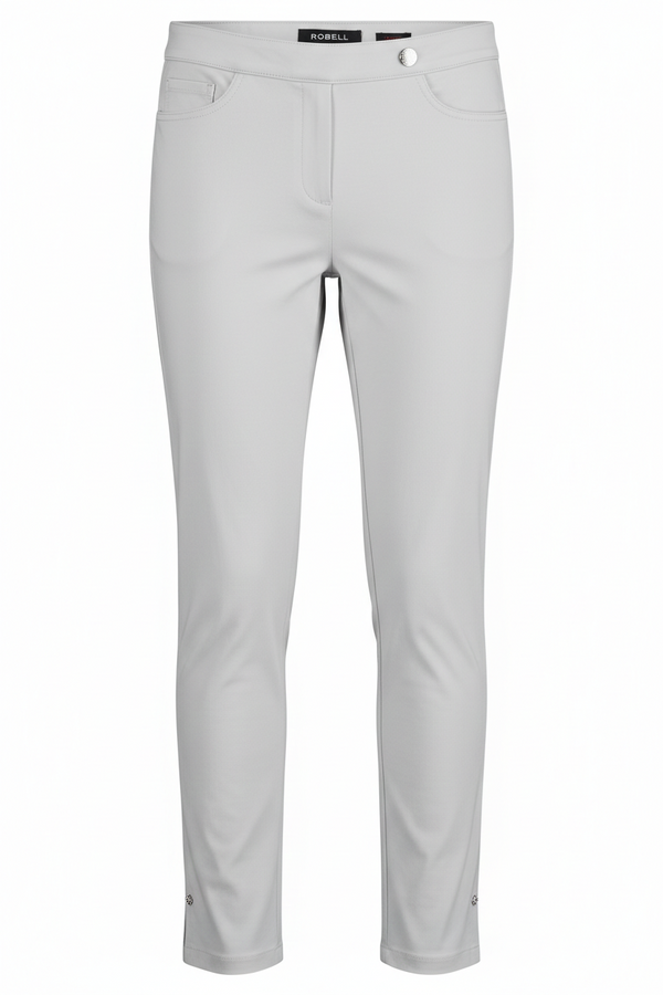 Robell Bella 09 Diamante Detail 68cm 7/8 Trousers – Pearl Grey – 51560 5499 920