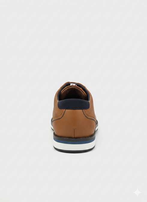 Ninety 78 Boys' Formal Lace-Up Shoes Tan/Brown/Navy NTY518B