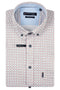 Giordano Mens Short Sleeve Satin Print Shirt 30 Dark Red 616017