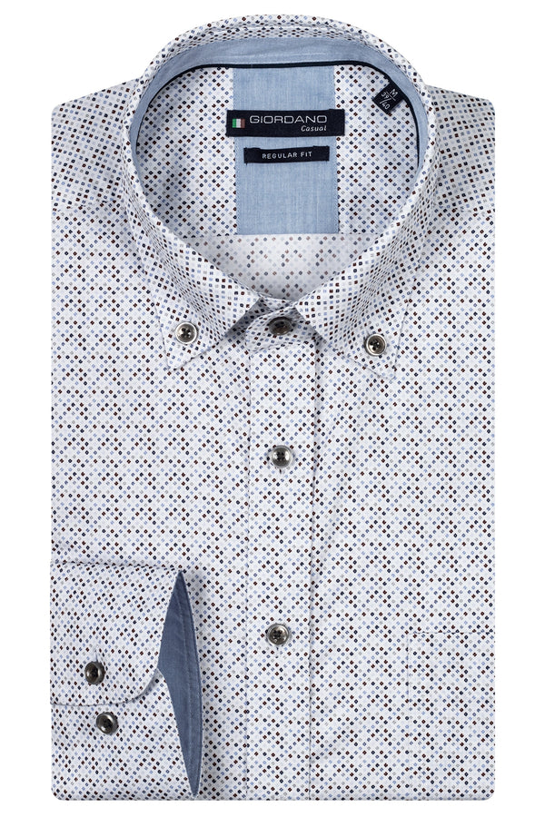 Giordano Ivy Long Sleeve Button Down Shirt