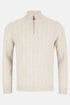 Benetti Cable Knit Quarter Zip Sweater