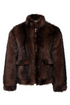 Kimara Hailey Faux Fur Cropped Jacket HAILEY - Medina Mist Brown