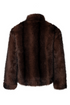 Kimara Hailey Faux Fur Cropped Jacket HAILEY - Medina Mist Brown