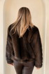 Kimara Hailey Faux Fur Cropped Jacket HAILEY - Medina Mist Brown