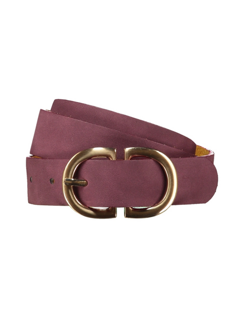 Hailys Ladies Ca44te Leather Blend Belt - Wine HF62211061VN