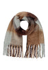 Hailys Ge44mma Plaid Fringed Winter Scarf HFA62508017 - Brown