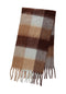 Hailys Ge44mma Plaid Fringed Winter Scarf HFA62508017 - Brown