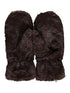 Hailys Mi44ndi Plush Faux Fur Mittens HFA62608018B - Brown