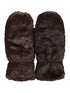 Hailys Mi44ndi Plush Faux Fur Mittens HFA62608018B - Brown