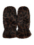 Hailys Mi44ndi Plush Faux Fur Leopard Print Mittens HFA62608018L - Leopard
