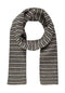Hailys Su44rli Striped Ribbed Knit Scarf HFA62608034B - Brown Multi