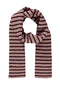 Hailys Su44rli Striped Ribbed Knit Scarf HFA62608034R - Rose / Burgundy