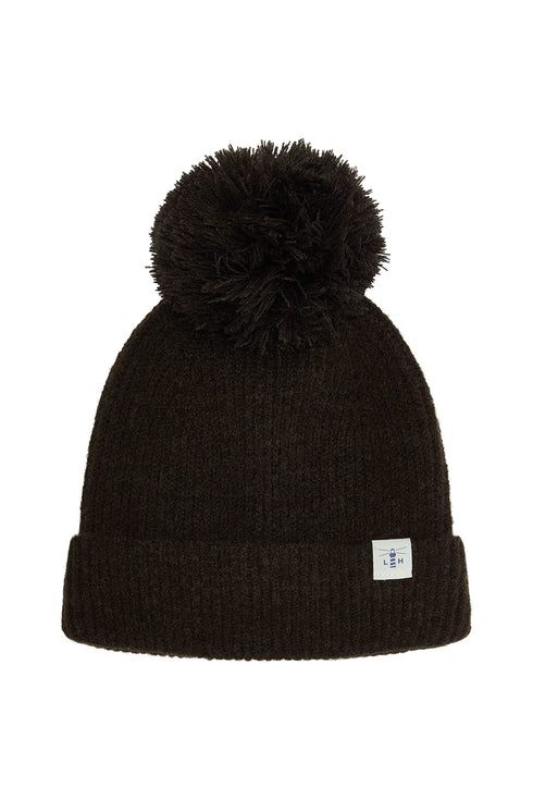 Lighthouse Cable Knit Cocoa Brown Hannah Bobble Hat