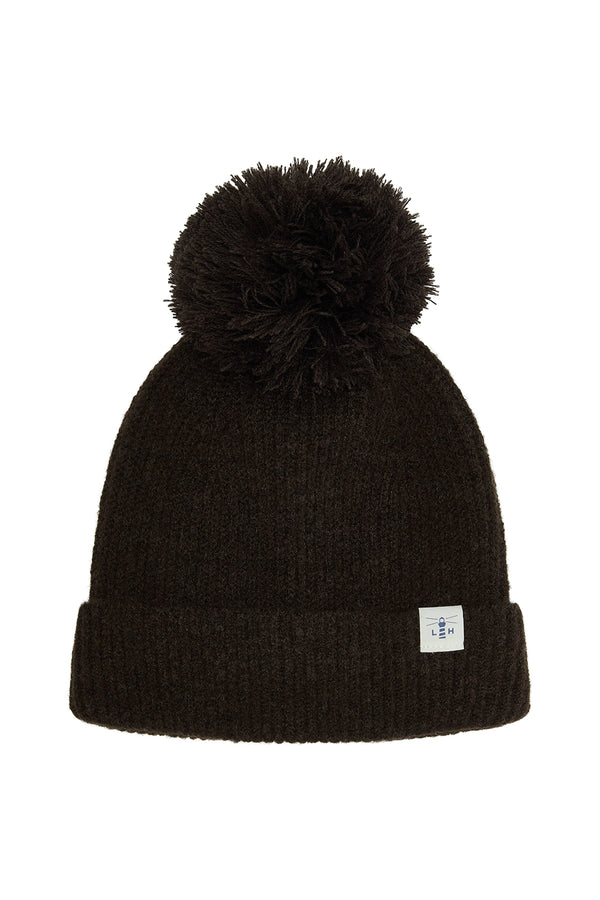 Lighthouse Cable Knit Cocoa Brown Hannah Bobble Hat
