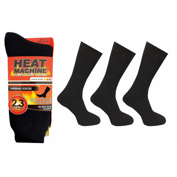 Heat Machine 2pk Thermal Insulated Socks 2.5 Tog - Soft Fleece Lined Winter Warmth 1289