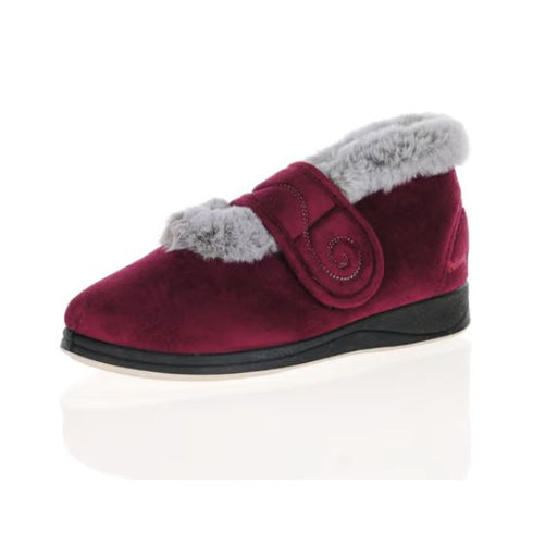 Padders Hush 409 Women's Velcro Slippers with Warm Interior - Wide Fit Cozy Comfort