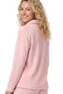 Indigo Sky Luxe Brushed Fleece Quarter Zip Wide Leg Loungewear Set IN50034 PK - Soft Pink