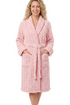Indigo Sky Womens Cable Effect Fleece Robe IN50036 PNK - Pink