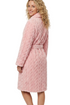 Indigo Sky Womens Cable Effect Fleece Robe IN50036 PNK - Pink